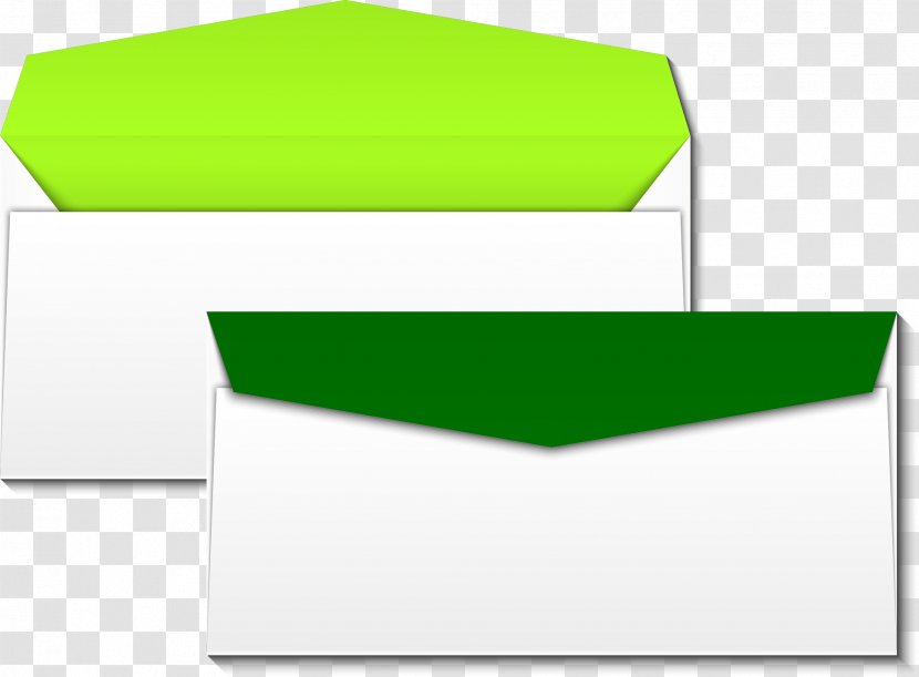 Paper Green Envelope - Vector Hand Painted Transparent PNG