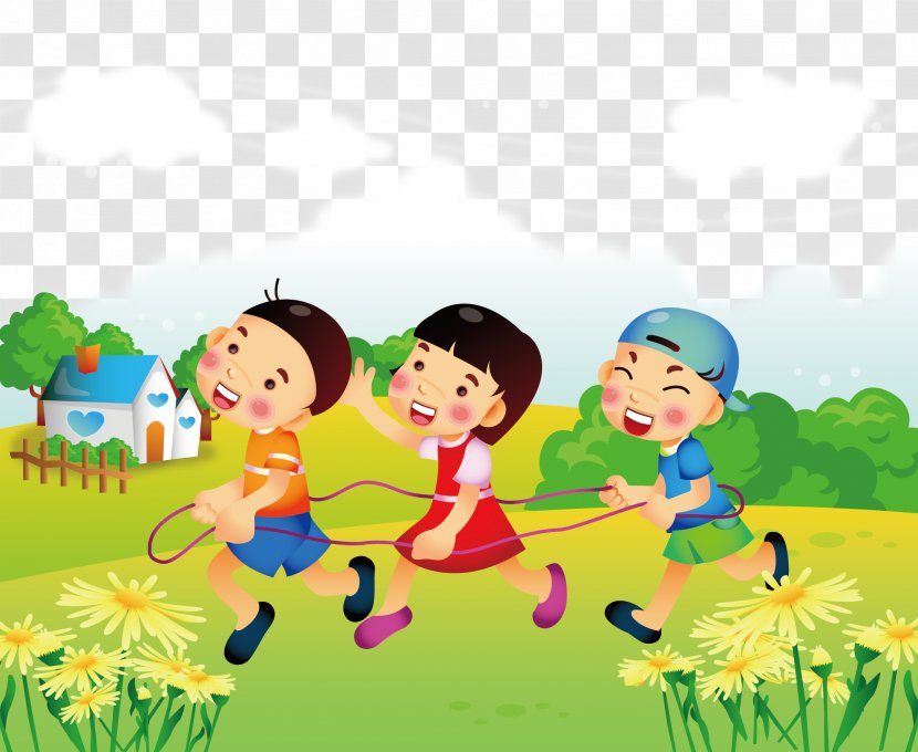 Child Cartoon Clip Art - Toddler - Jump Rope Transparent PNG