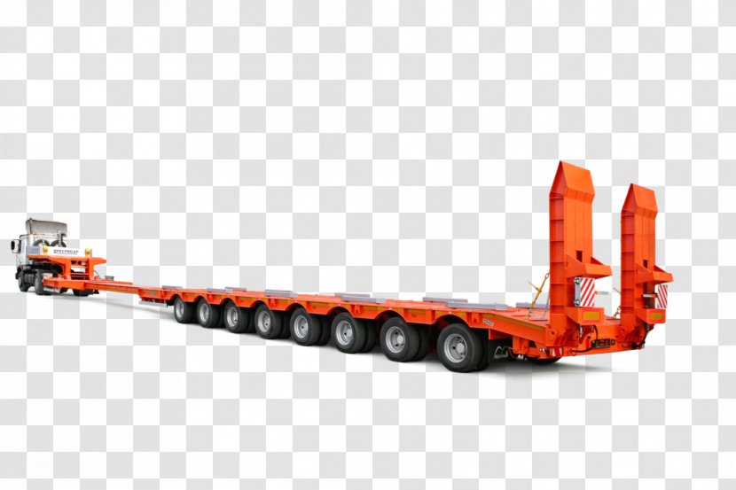 Crane Semi-trailer Truck Lowboy - Oversize Load Transparent PNG