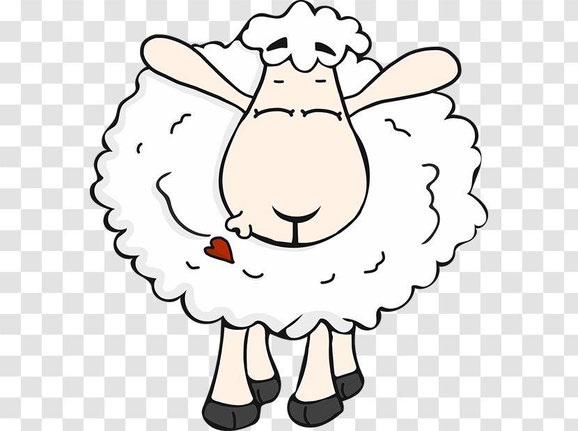 White Line Art Human Behavior Cartoon Clip - Silhouette - Sheep On The Loose Transparent PNG