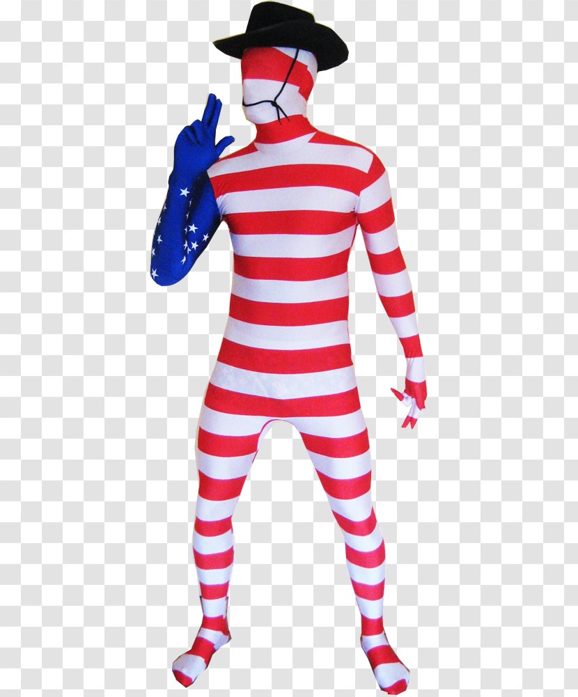 Flag Of The United States Morphsuits Costume Bodysuit - Performing Arts - American Stars Transparent PNG