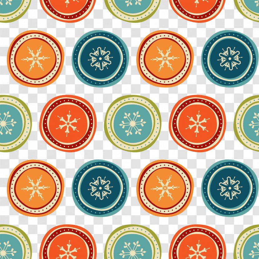 Snowflake Pattern - Orange - Background Texture Transparent PNG
