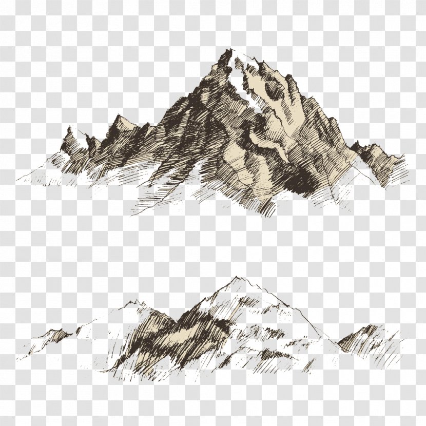 Drawing Mountain Sketch - Mammal - Scenery Transparent PNG