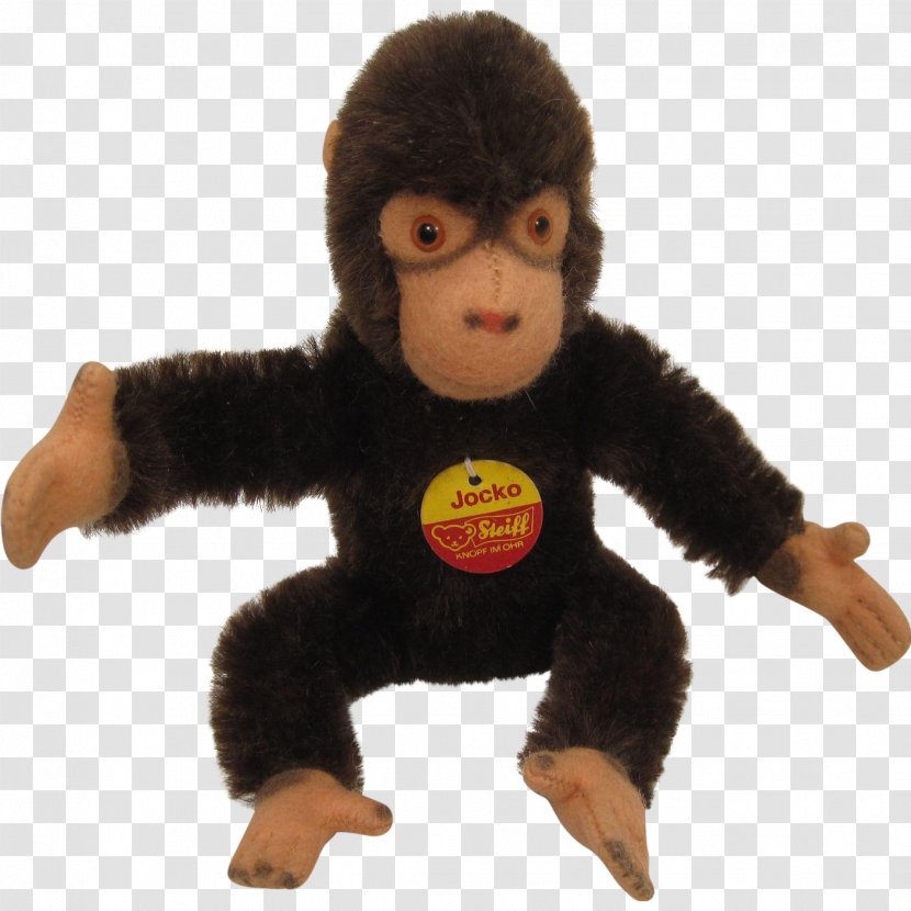 Primate Vertebrate Stuffed Animals & Cuddly Toys Plush - Mammal - Chimpanzee Transparent PNG