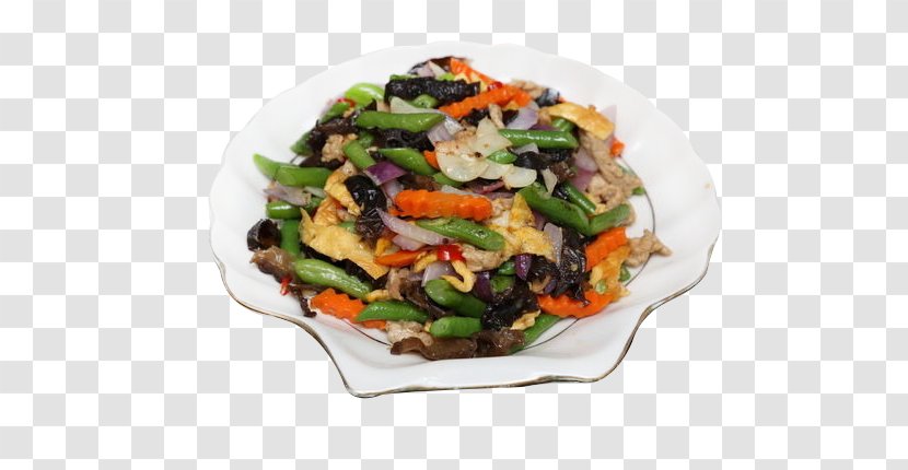 Scrambled Eggs American Chinese Cuisine Common Bean Salad - Vegetarian Food - String Beans, Fungus Transparent PNG