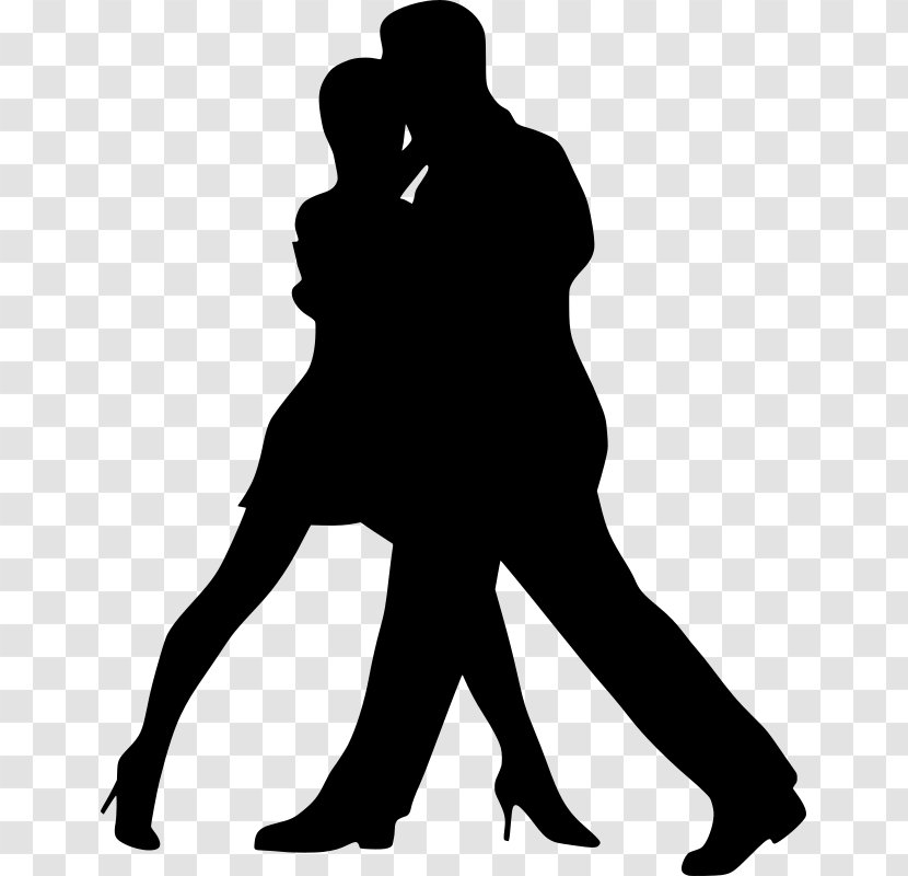 Silhouette Ballroom Dance Partner Clip Art - Black - Dancing Transparent PNG