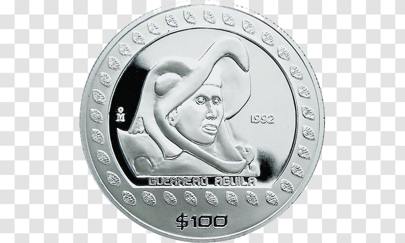 Silver Coin Aztec Empire Bank Of Mexico Transparent PNG