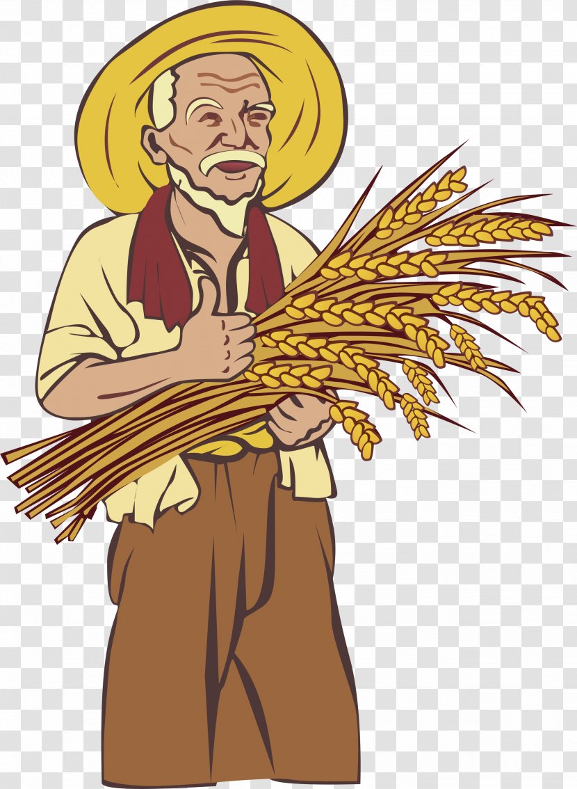 Farmer Vector Element - Fictional Character - Agriculture Transparent PNG