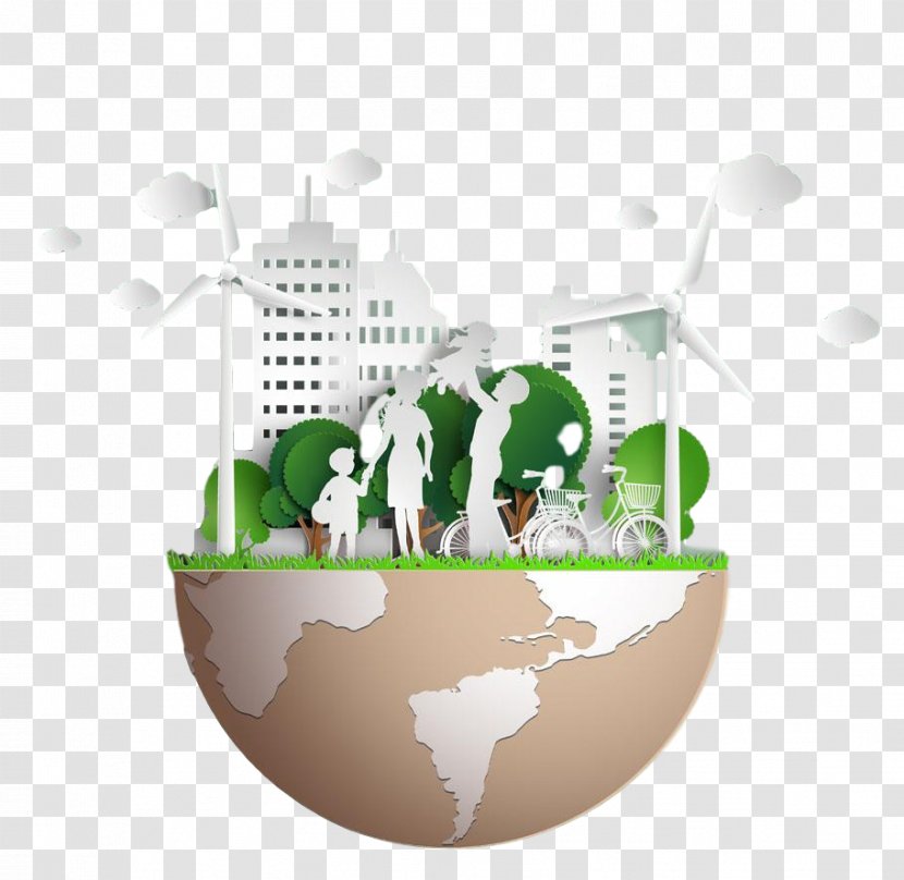 Earth Day Save The World - Green - Flower Logo Transparent PNG