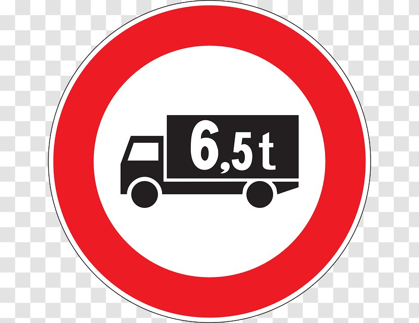 Large Goods Vehicle Traffic Sign Truck Road - Parking Transparent PNG
