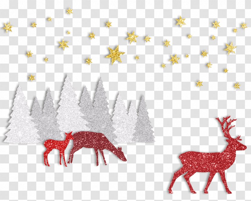 Reindeer Glitter Greeting & Note Cards Gold Transparent PNG