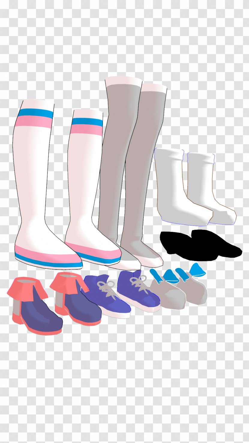 Sock Shoe Ankle Foot Mary Jane - Watercolor - Silhouette Transparent PNG