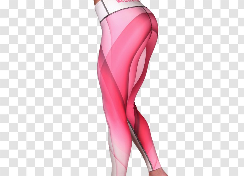 Leggings Clothing Tights Sportswear Physical Fitness - Flower - Pink Wave Transparent PNG
