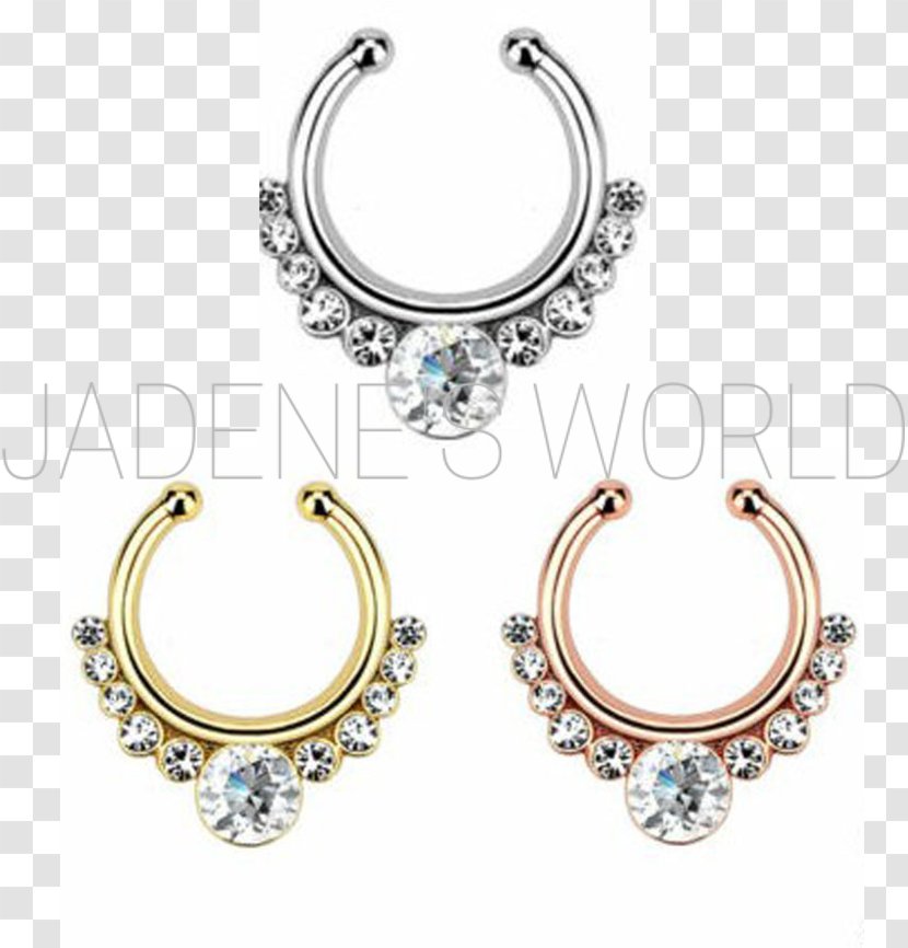 Earring Septum Piercing Nose Body Jewellery Transparent PNG