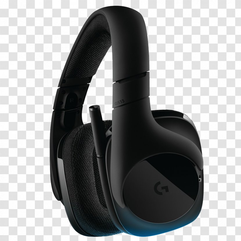Digital Audio Logitech G533 7.1 Surround Sound Headphones - 71 - Wearing A Headset Transparent PNG