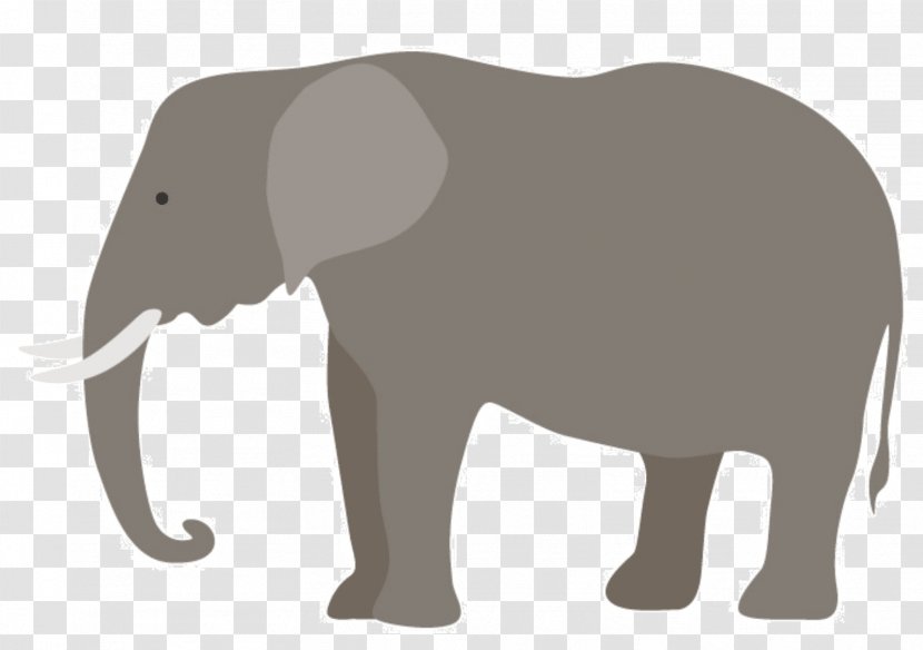 Indian Elephant African Wildlife - Carnivora - India Transparent PNG