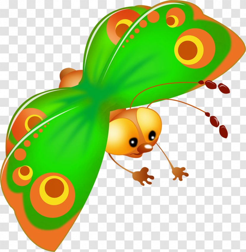 Butterfly Insect Cartoon Clip Art - Green - Cat Transparent PNG