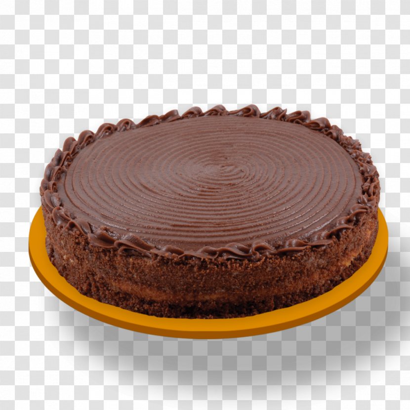 Chocolate Truffle Flourless Cake Sachertorte Torta Caprese - Fudge Transparent PNG