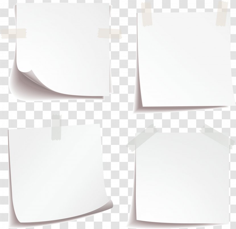 Paper Rectangle White - Frame - Blank Notes Vector Material Transparent PNG