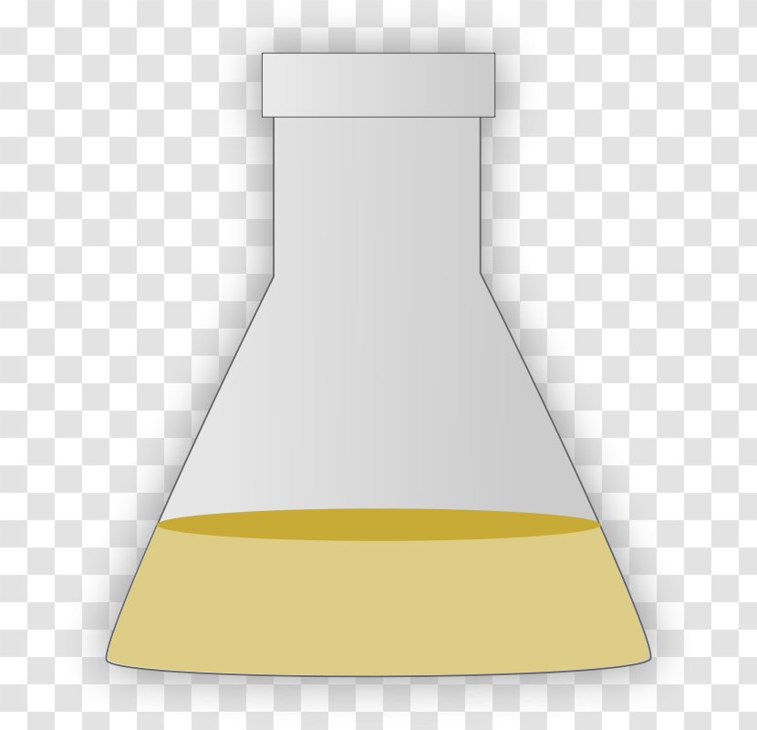 Laboratory Flask Erlenmeyer Volumetric Chemistry Clip Art - Biology - Liquid Bottle Yellow Transparent PNG