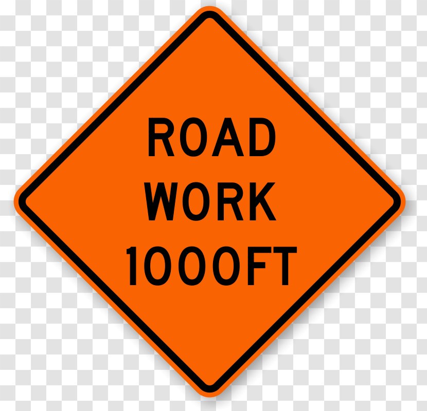 Roadworks Traffic Sign Warning Manual On Uniform Control Devices - Area - Road Transparent PNG