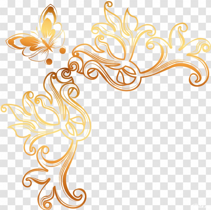 Ornament Clip Art - Pollinator - Vector Gold Transparent PNG
