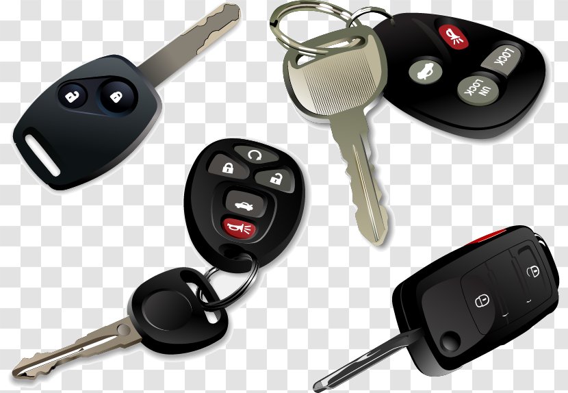Transponder Car Key - Electronic Keys Vector Material, Transparent PNG