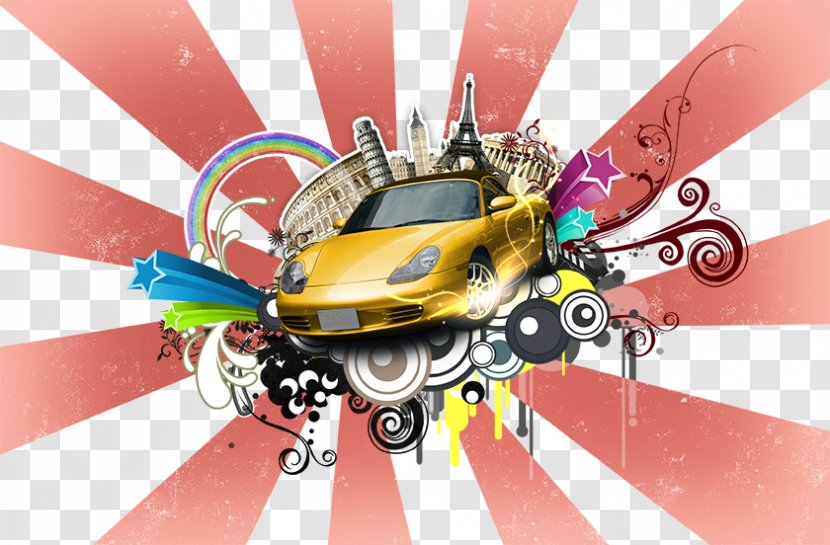 Sports Car Porsche Poster Advertising - Sedan Transparent PNG
