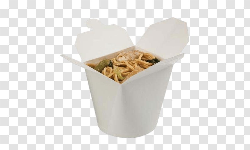 Take-out Paper Chinese Noodles Box - Corrugated Design Transparent PNG