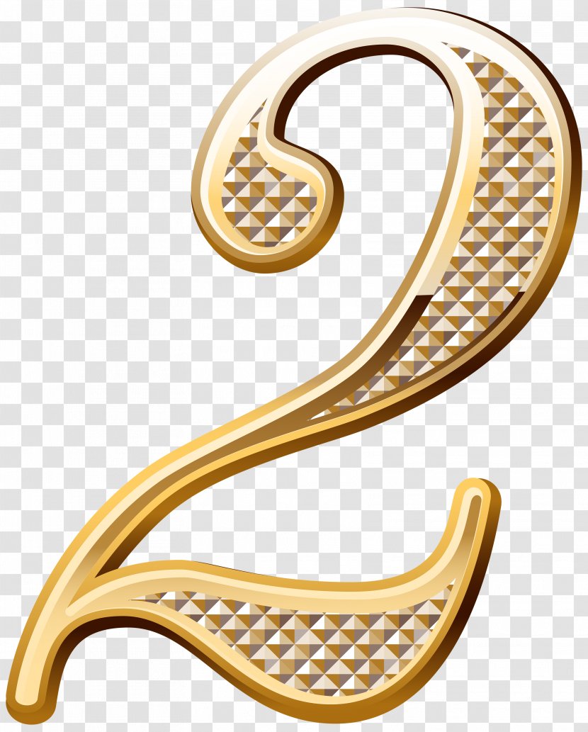 Number Gold Clip Art - Material - 2 Transparent PNG