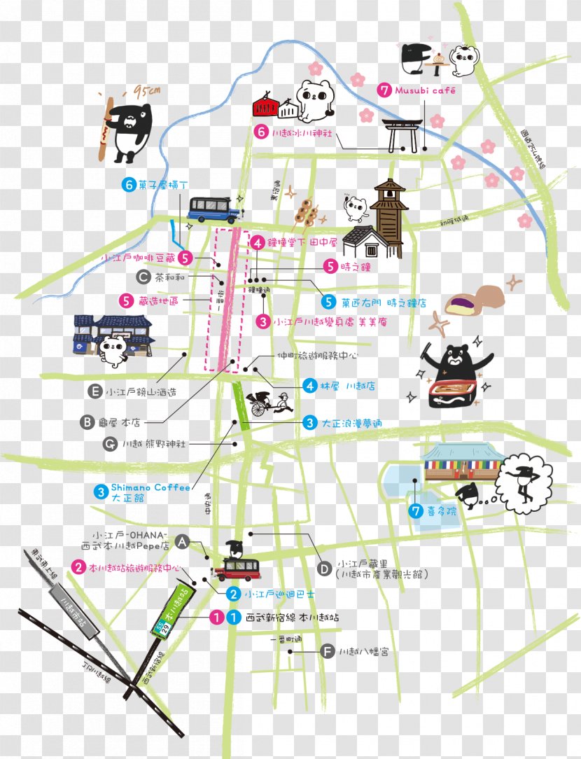 Kawagoe Little Edo Seibu Railway Ohanabatake Station Seibu-Chichibu - Map - Goodluck Transparent PNG
