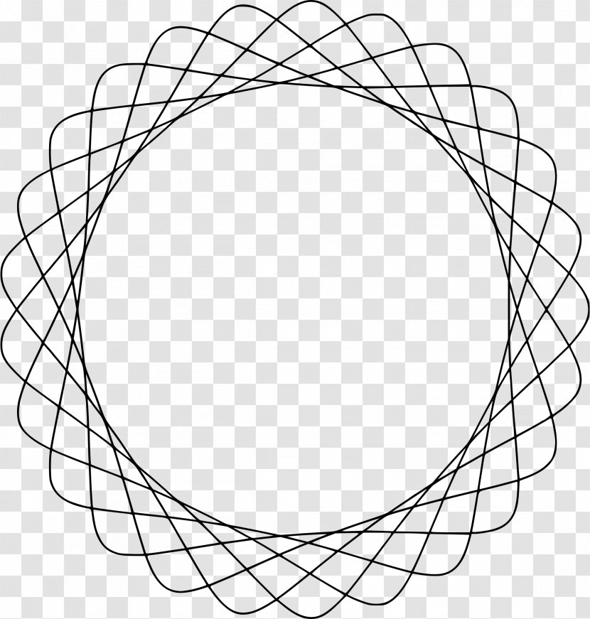 Roulette Curve Spirograph Circle Line - Hypocycloid Transparent PNG