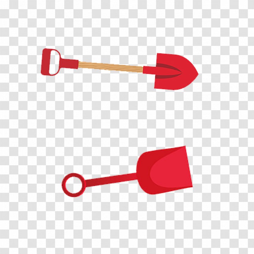 Red Pattern - Shovel Transparent PNG