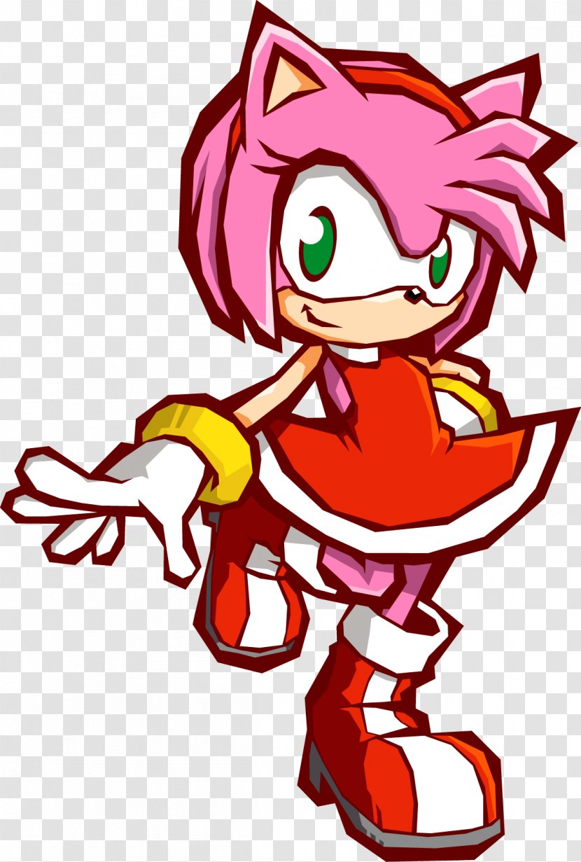 Sonic Battle Amy Rose The Hedgehog Shadow Tails - Cartoon Transparent PNG