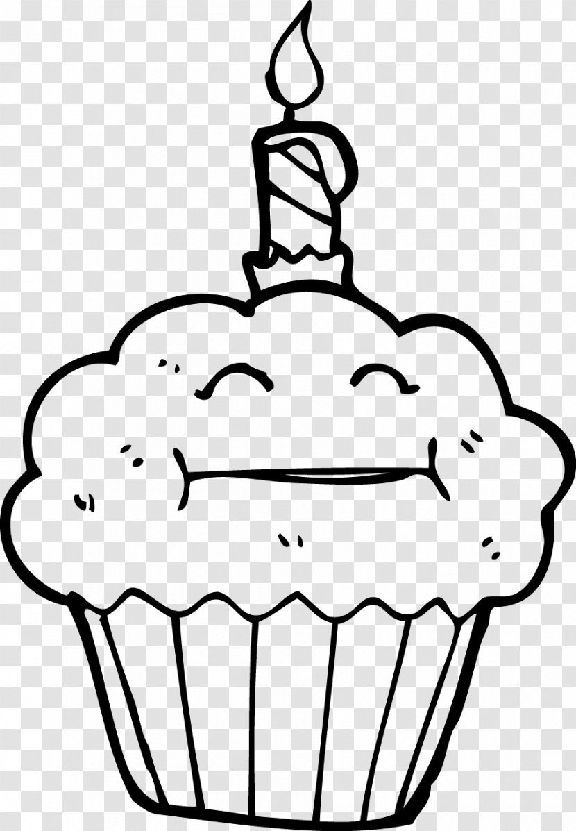 Cupcake Birthday Cake Muffin Drawing - Cartoon Transparent PNG