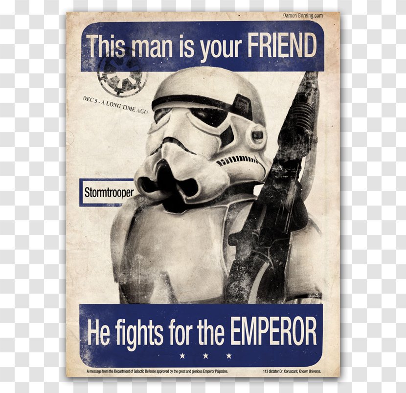 Stormtrooper Second World War Poster Palpatine Star Wars - Watercolor Transparent PNG