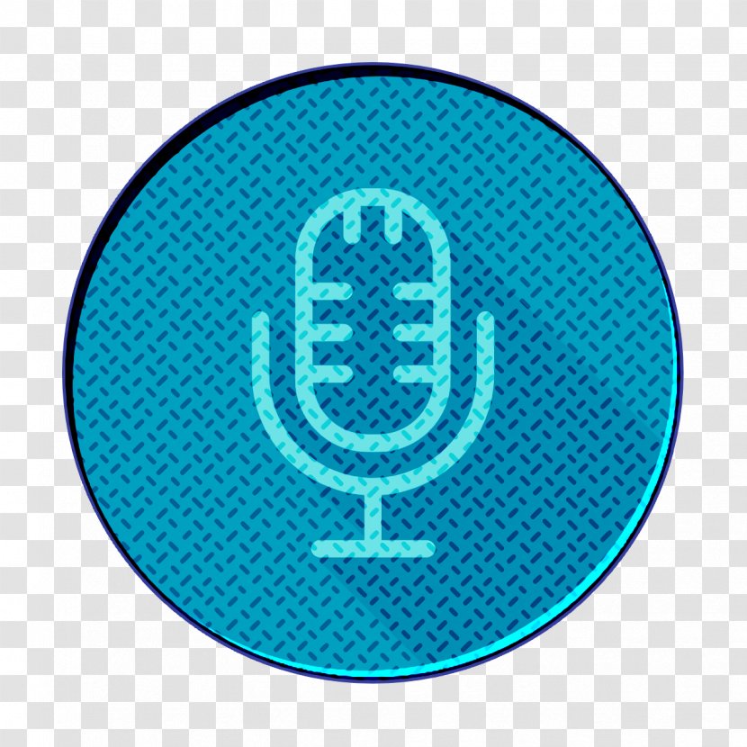 Microphone Icon Online Social Market - Blue - Teal Transparent PNG