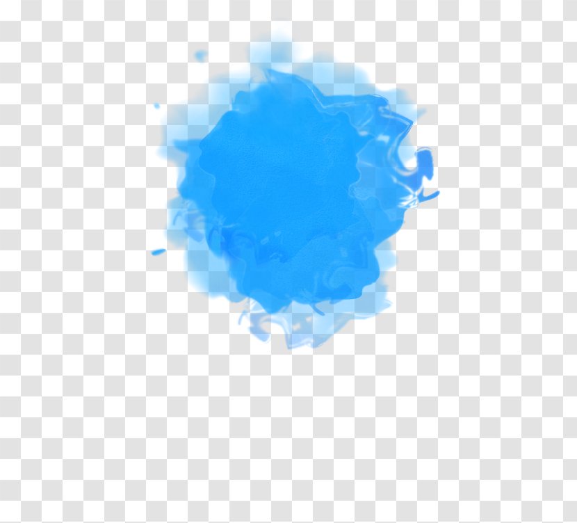 Watercolor Painting Art - Electric Blue - Aquarela Transparent PNG