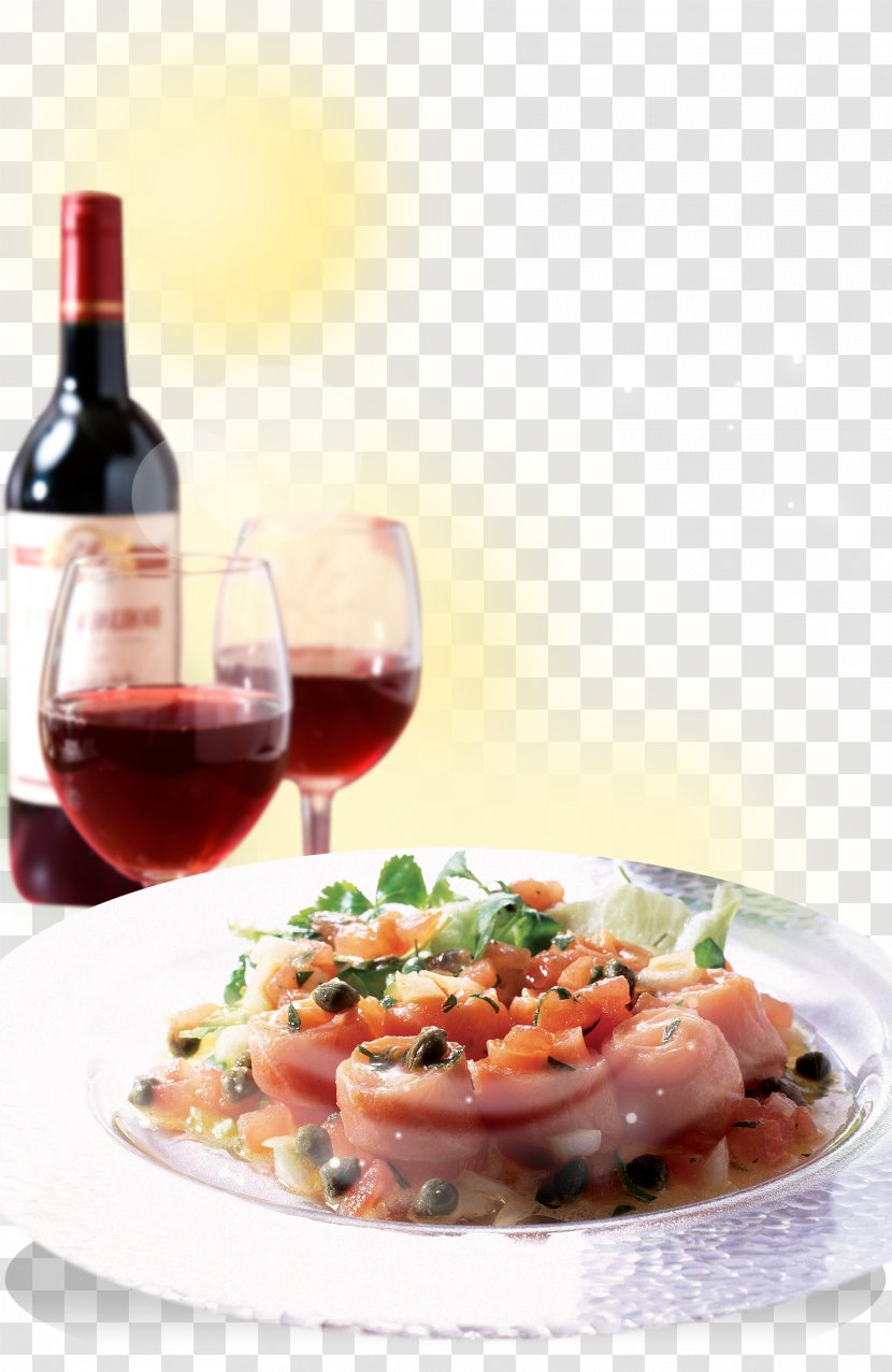 Red Wine European Cuisine Bacon Dish - Appetizer - Ingredients Transparent PNG