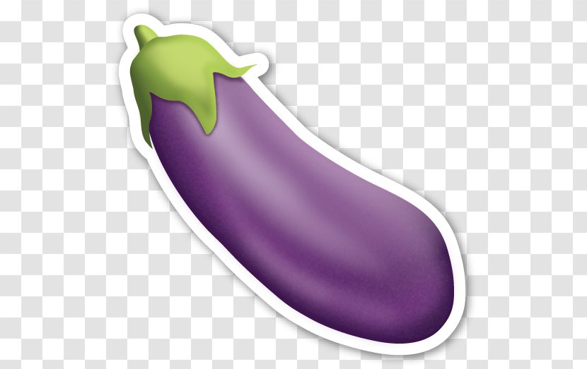 T-shirt Emoji Eggplant Sticker IPhone - Purple Transparent PNG