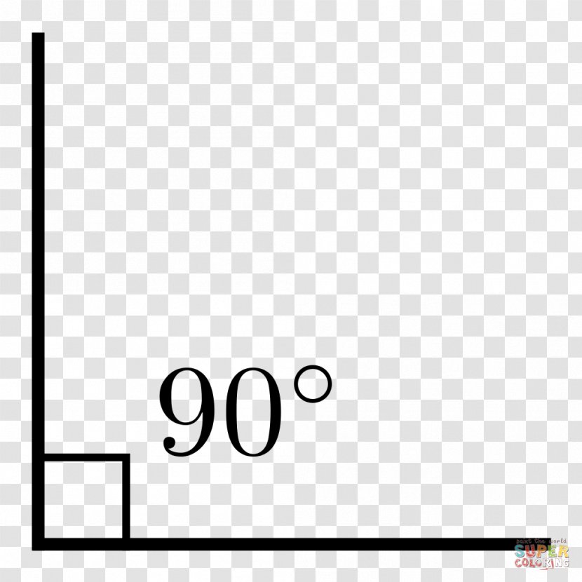 Right Angle Line Degree Turn - Number - GEOMETRI Transparent PNG