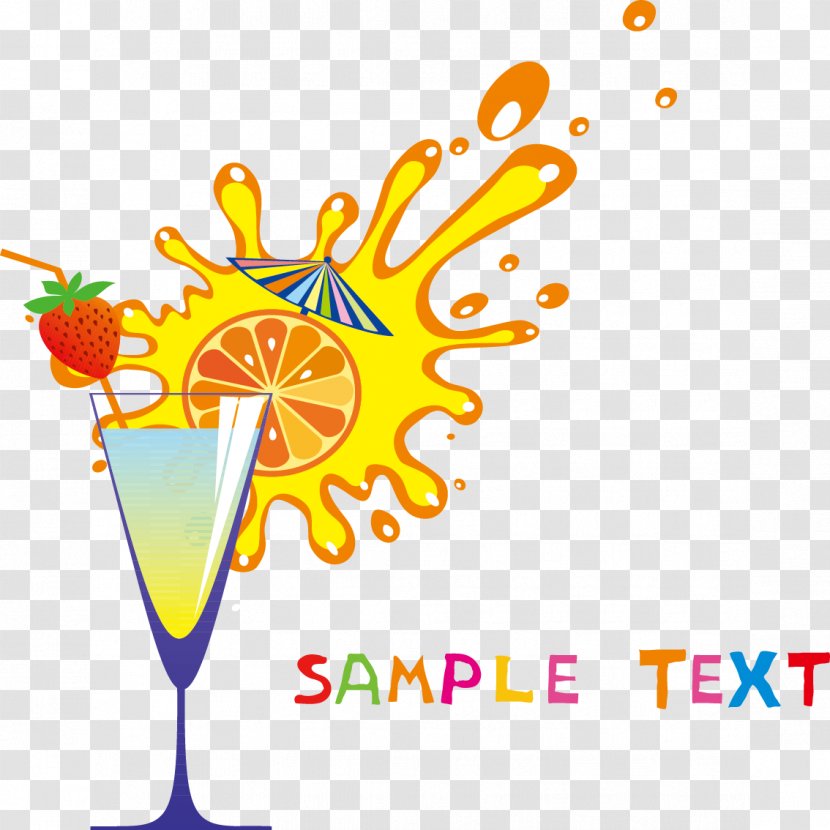 Orange Juice Smoothie Cocktail Milkshake - Cup - Cartoon Exquisite Transparent PNG
