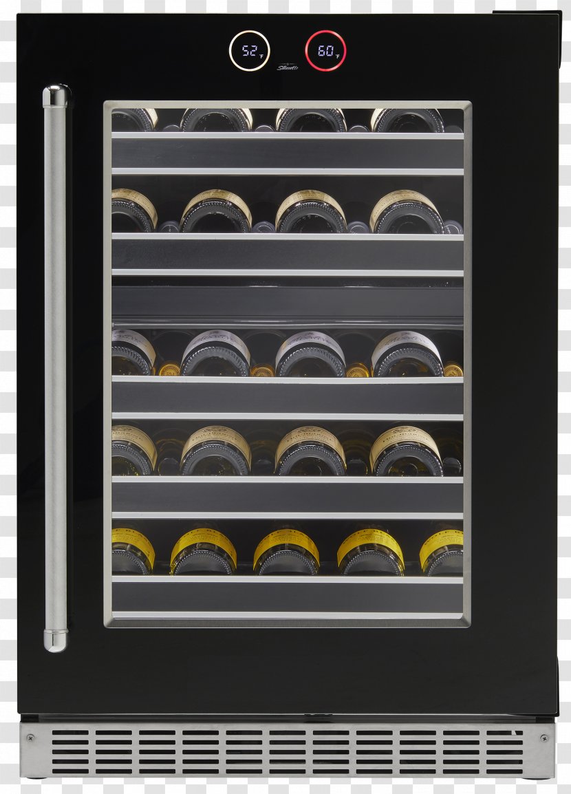 Wine Cooler Bottle Cellar Home Appliance - Silhouette Transparent PNG