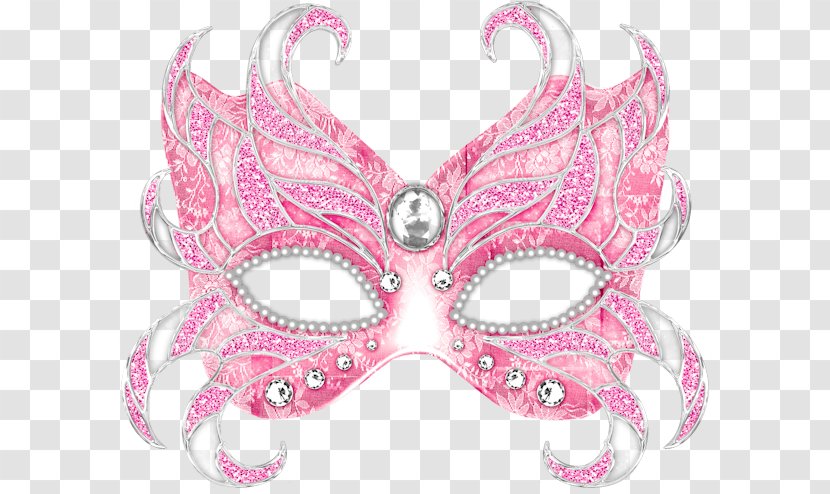 Mask Masquerade Ball Minnie Mouse Clip Art - Pink Transparent PNG