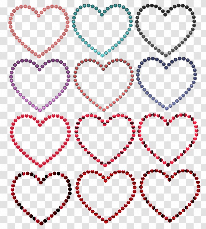 Heart Coloring Book Valentine's Day Point Font - Cartoon Transparent PNG