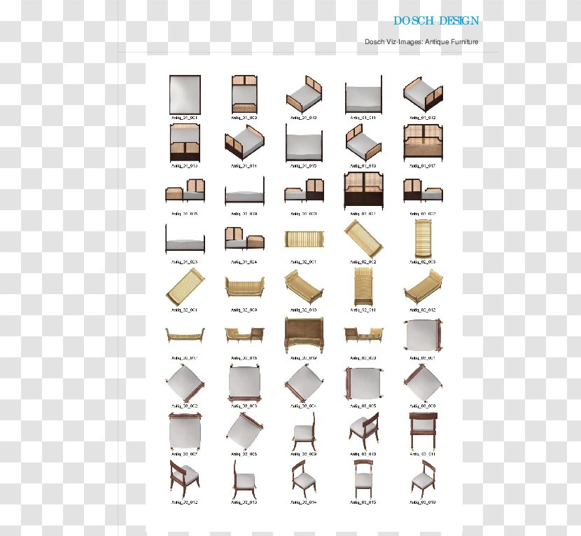 Antique Furniture Two-dimensional Space Sprite - Computer Graphics - 2d Top View Transparent PNG