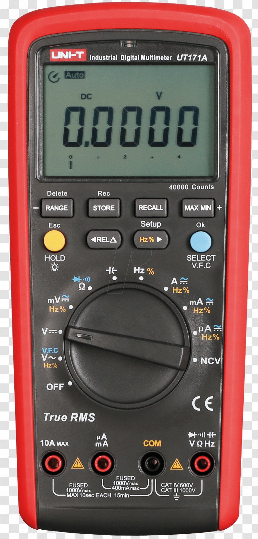 Digital Multimeter True RMS Converter Display Device Ohm - Electronic Transparent PNG