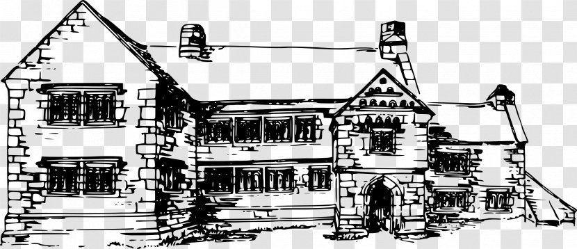 Architecture Line Art Black And White Building - House - Design Transparent PNG