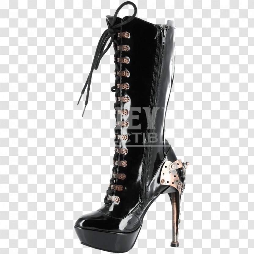 Steampunk Knee-high Boot Shoe Fashion - Christmas Transparent PNG