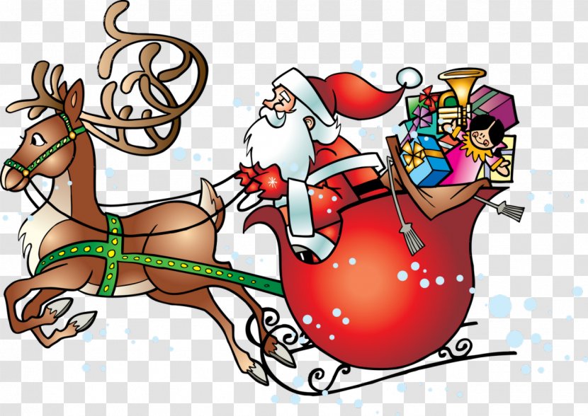 Ded Moroz Santa Claus Christmas Clip Art - Sled - Sleigh Transparent PNG